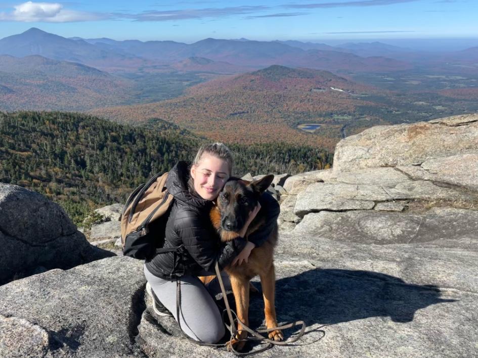 Rachel in the mountains